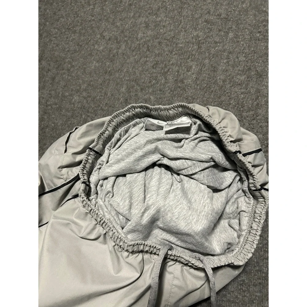 Nike sweatpants joggers Y2K gray vintage lined mens Large baggy ankle zipper - Picture 4 of 8